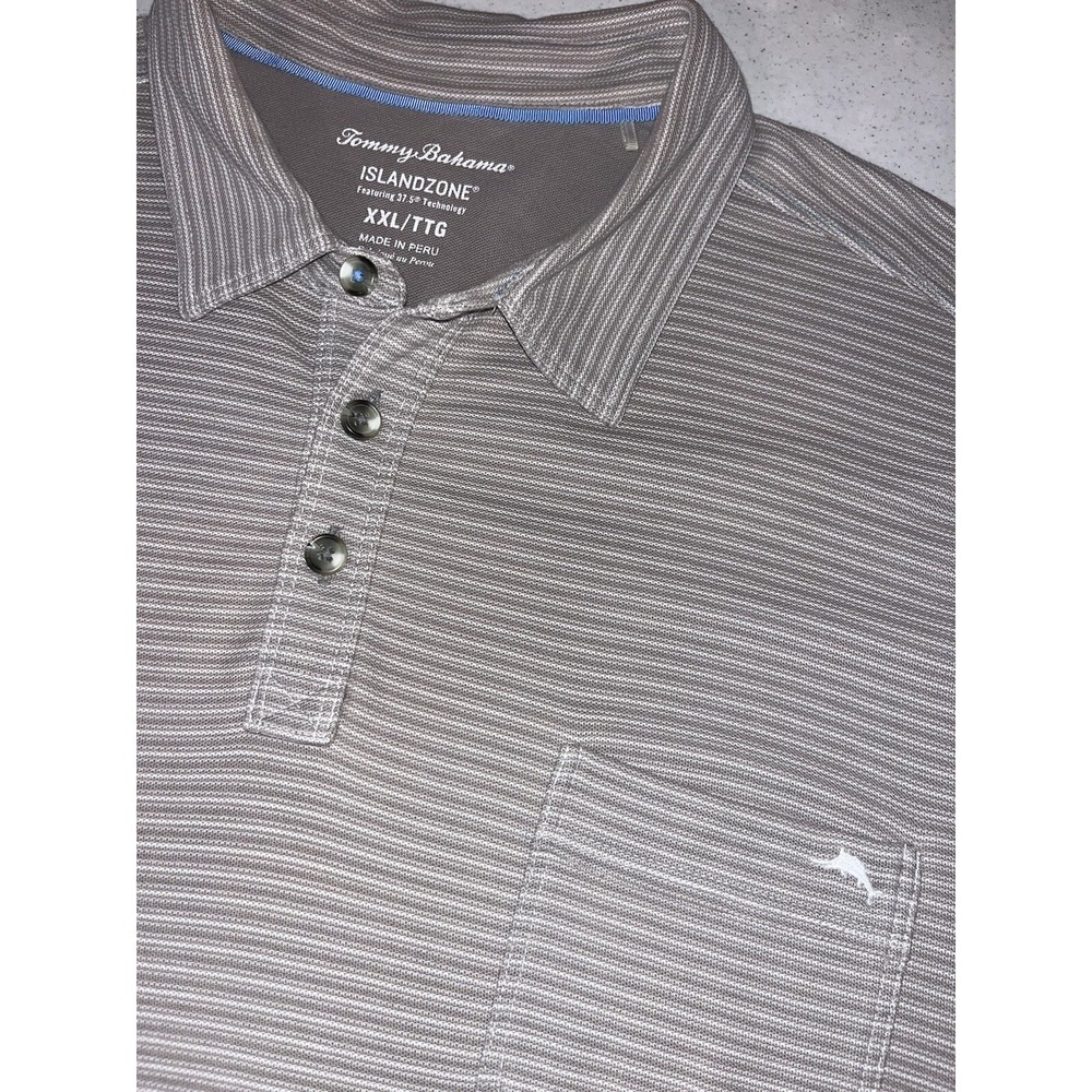 TOMMY BAHAMA XXL Islandzone Men's polo shirt with pocket, Logo,‎ short sleeves